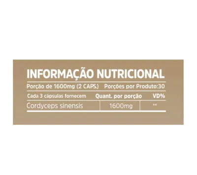 Cordyceps Sinensis,1600mg, 60 Cápsulas, Sunfood