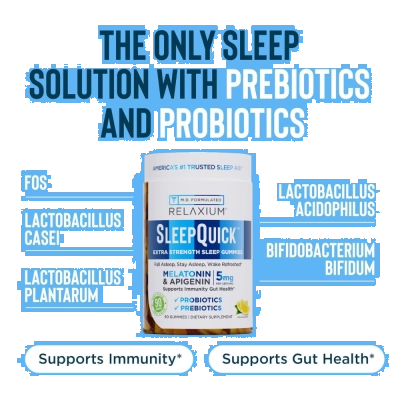SleepQuick Gummies, Sono, Imunidade, 90 Gomas Mastigáveis Sabor Limão, Relaxium