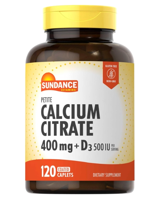 Citrato de Cálcio 400mg, com Vitamina D3, 120 Cápsulas, Sundance