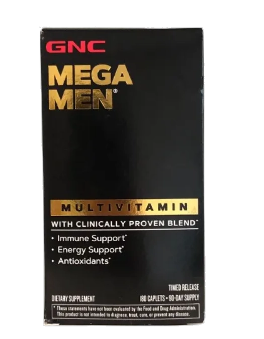 Multivitamínico Mega Men, 180 Cápsulas Time Release, GNC