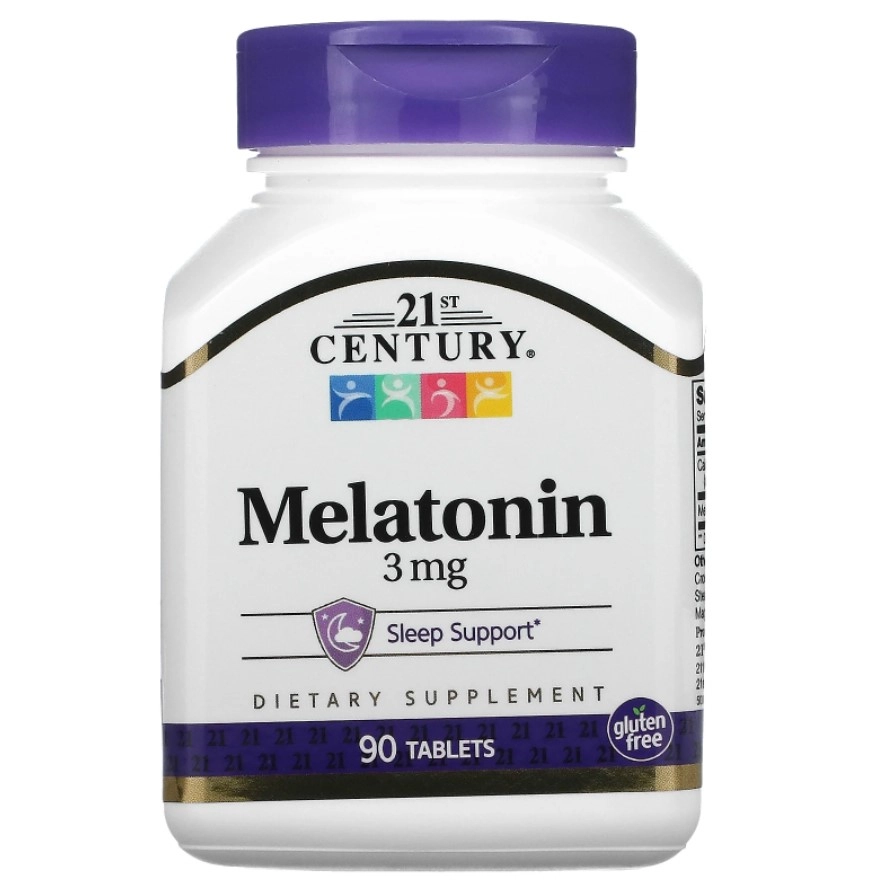 Melatonina, 3mg, 90 Comprimidos, 21st Century