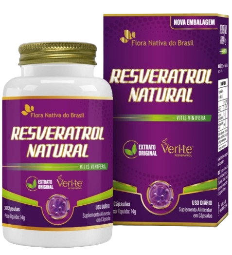 Resveratrol Natural, 30 Cápsulas, Flora nativa