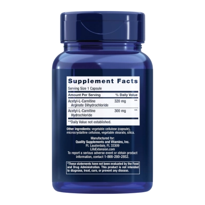 Acetyl-L-Carnitine Arginate, 90 Cápsulas, Life Extension