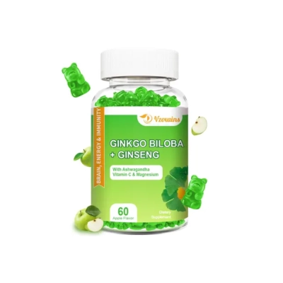 Ginkgo Biloba + Ginseng, 60 Gummies, Vzoxains