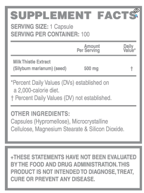 Milk Thistle 500mg, 100 Cápsulas, LanderFit