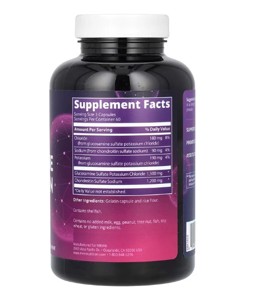 Glucosamina Condroitina, 180 Cápsulas, MRM Nutrition