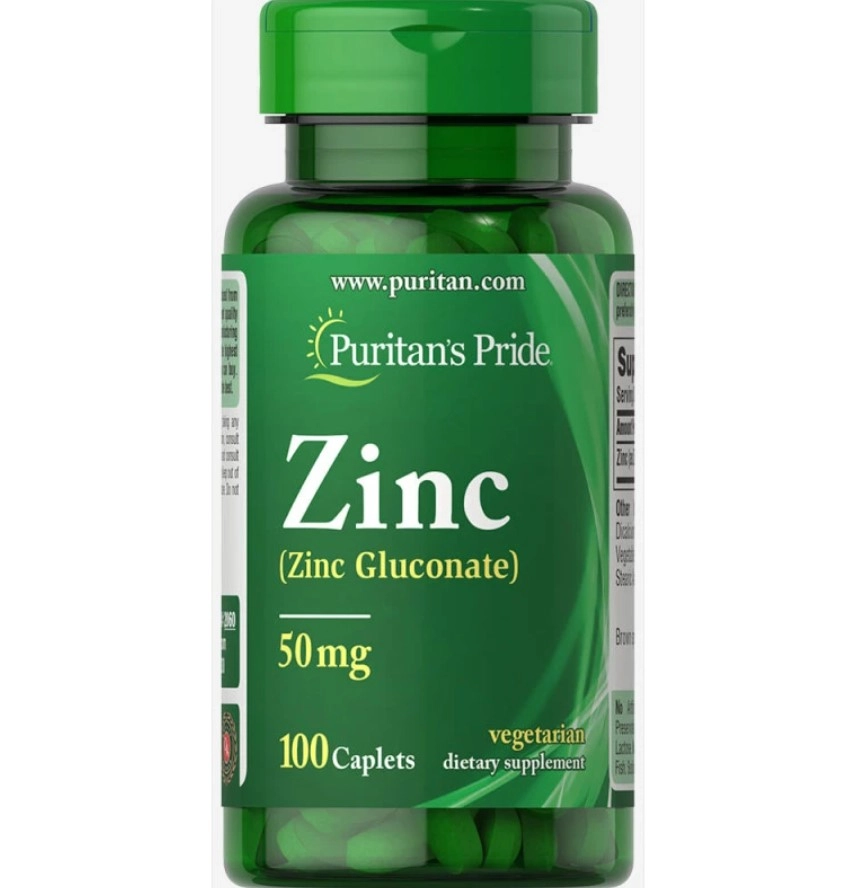 Zinco, 50mg, 100 capsulas, Puritan's Pride