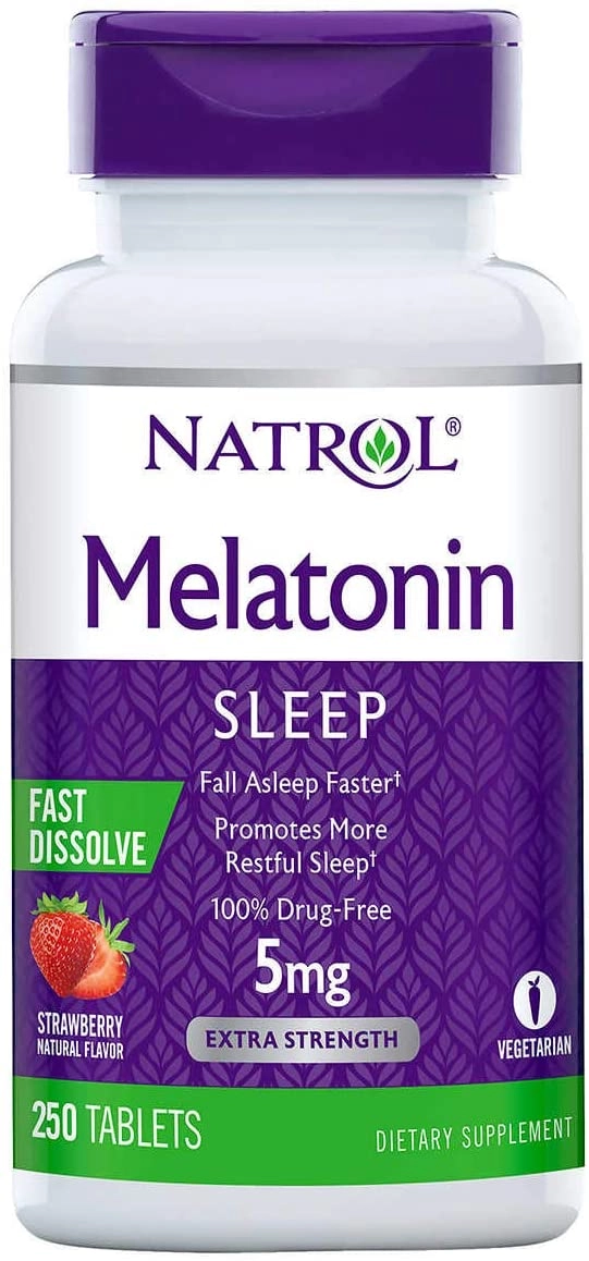 Melatonina 5mg, Fast Dissolve, 250 Comprimidos Sublingual, Natrol