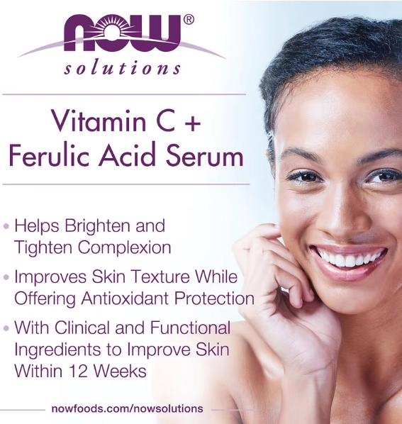 Sérum de Ácido Ferúlico com Vitamina C, 30ml, Now