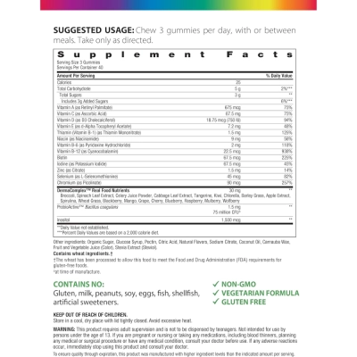 Multivitamínico Teen Com vitaminas A, C e D, 120 Gomas, Rainbow Light