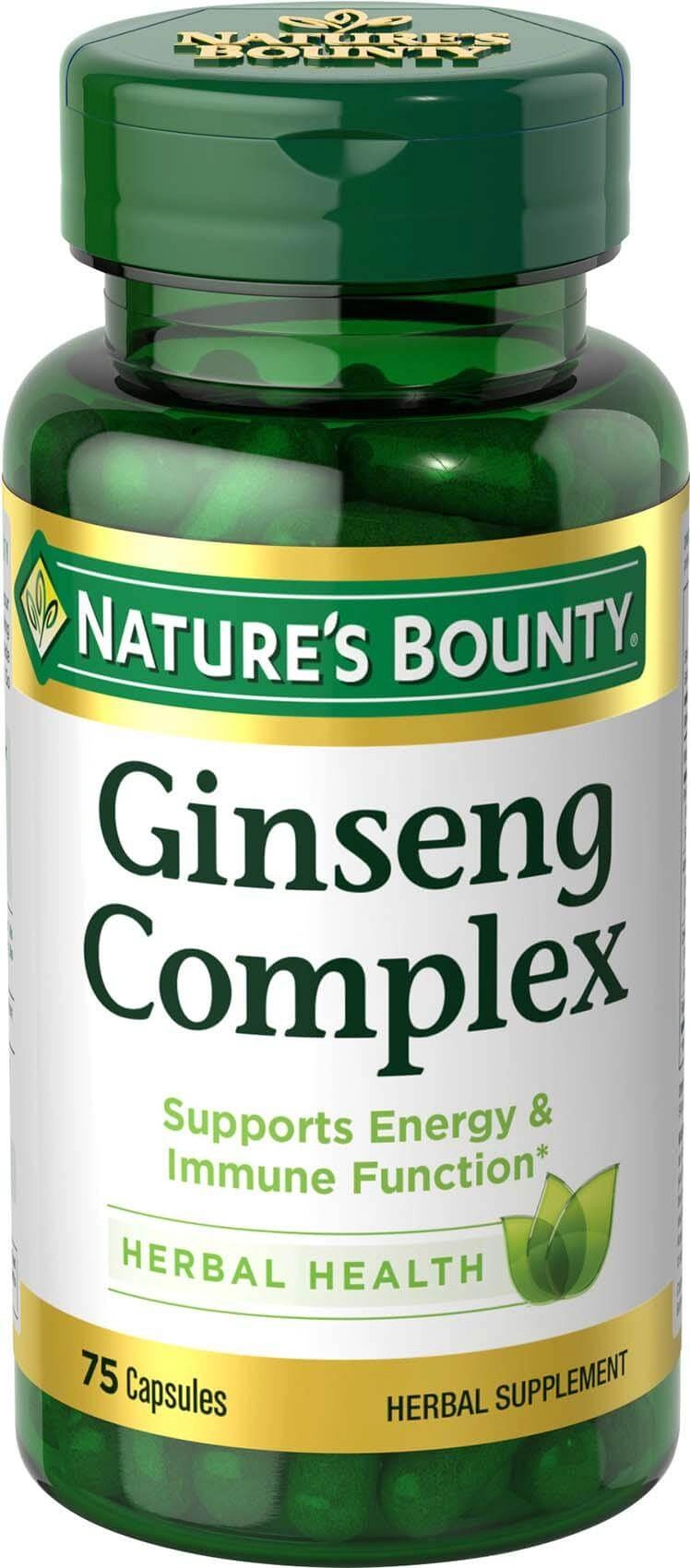 Ginseng Complex, 75 cápsulas, Nature's Bounty