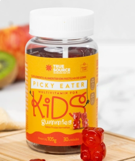 Multivitamínico Picky Eater Kids, 30 Gomas Sabor frutas, True Source