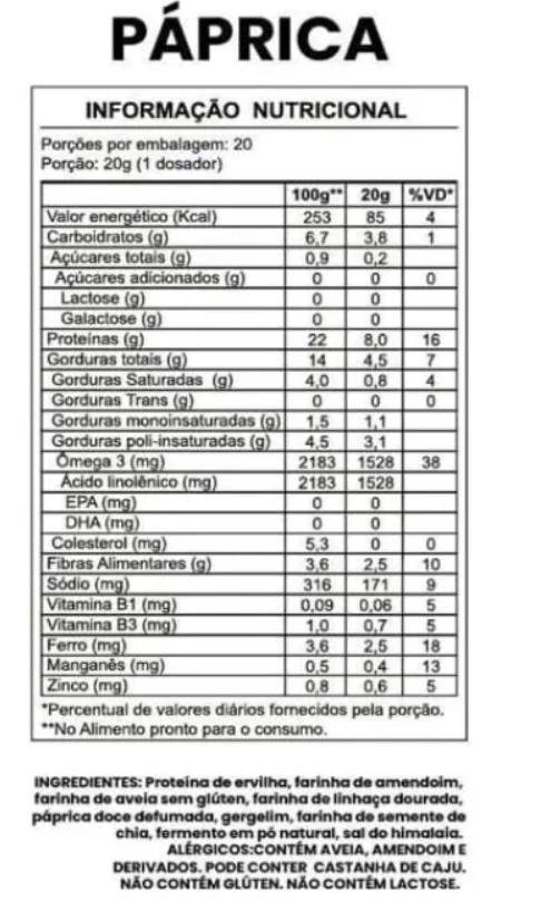 Bready Sabor Pàprica, Super Pão Proteico Low Carb Sem Glúten 400g, Hevo