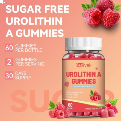 Urolithin A, Envelhecimento Saudável, 60 Gomas, Sabor Frutas Vermelhas, Babivek