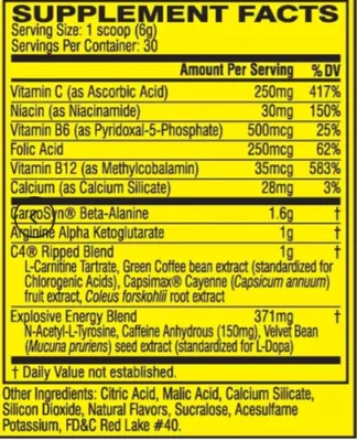 Pré-Treino C4, 192g, Sabor Raspberry Lemonade,  Cellucor