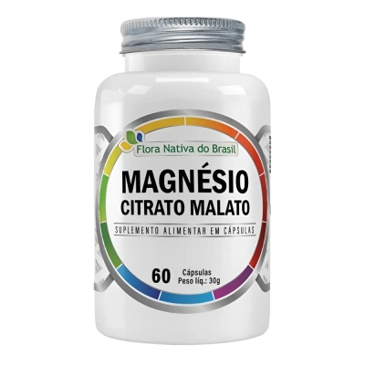 Magnésio Citrato Malato, 60 Cápsulas, Flora Nativa