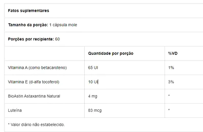 Astaxantina 4mg, 60 Cápsulas, Healthy Origins