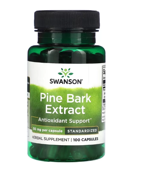 Extrato Casca de Pinheiro, Pine Bark, 50mg, 100 Cápsulas, Swanson