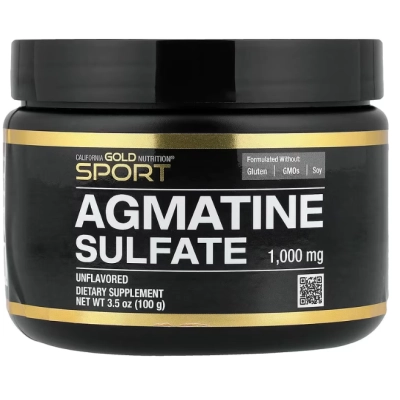 Agmatine Sulfate, Sulfato de Agmatina, 100g Sem Sabor, California Gold