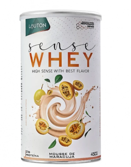 Sense Whey Performance Series, Sabor Mousse de Maracujá, 450g, Lauton Nutrition