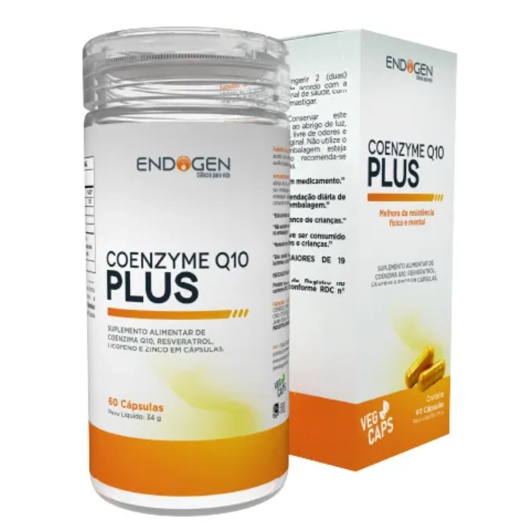 Coenzyme Q10 Plus, Coenzima CoQ10, 60 Cápsulas, Endogen