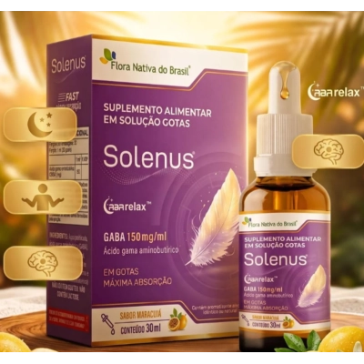 Solenus com Gaba 150mg, 30ml Sabor Maracujá, Flora Nativa