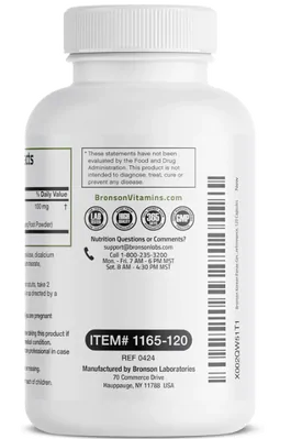 Korean Panax Ginseng, 120 Cápsulas, Bronson 