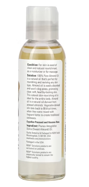 Solução, Óleo de Amêndoa Doce, 118ml, Now