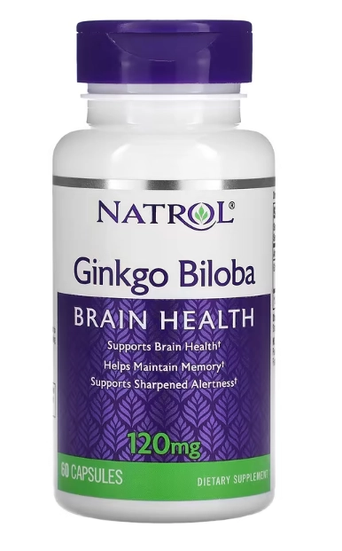 Ginkgo Biloba, 120mg, 60 Cápsulas, Natrol