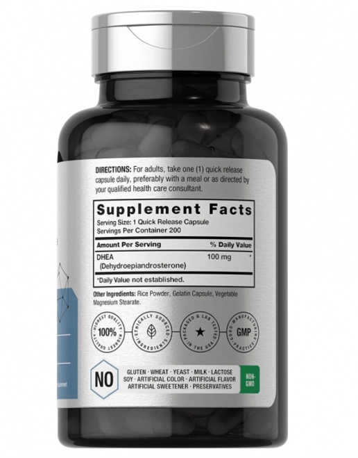 Dhea 100mg, 200 Cápsulas, Horbaach