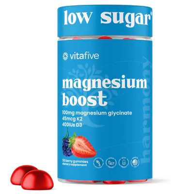 Glicinato de Magnésio 100mg, 50 Gomas, Vitafive