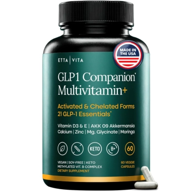 GLP-1 Companion, Multivitamínico Completo para Suporte de GLP-1, 60 Cápsulas, Etta Vita