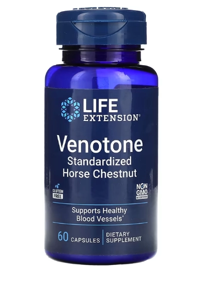 Venotone, Castanha da Índia Padronizada, 60 Cápsulas, Life Extension