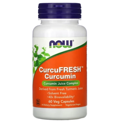 Curcuma, Curcumina CurcuFresh 500mg, 60 Cápsulas, Now