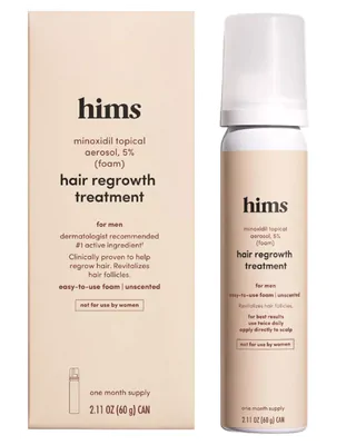 Foam para Espessamento e Crescimento Cabelo masculino, com Minoxidil 5%, Hims Thick Fix Set