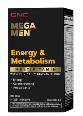 Multivitamínico Mega Men Energy & Metabolism, 180 Comprimidos, GNC