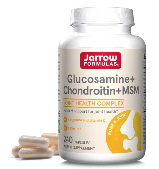 Glucosamina e Condroitina com MSM, 240 Cápsulas, Jarrow Formulas