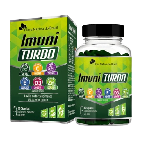 Multivitamínico Imuni Turbo, 60 Cápsulas, Flora nativa