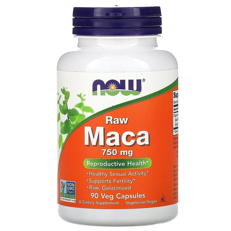Maca, 750mg, 90 Cápsulas, Now