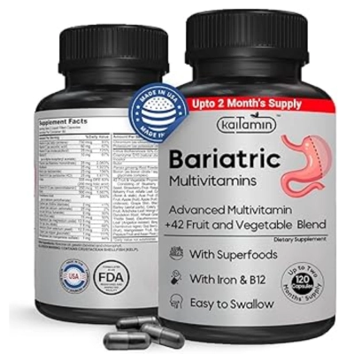 Suplemento Multivitamínico Com Ferro Bariátrico, 120 Cápsulas, Kaitamin 