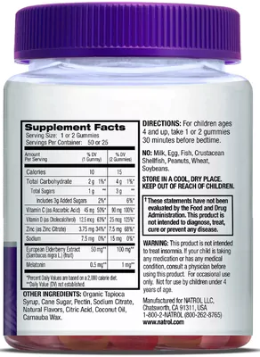 Kids' Sleep + Immune Health, Com melatonina, Sabor de Frutas, 50 Gomas, Natrol