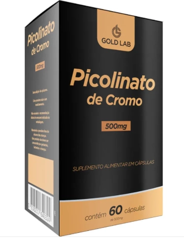 Picolinato de Cromo 500mg, 60 Cápsulas, Gold Lab