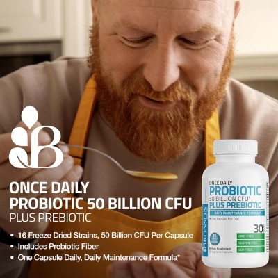 Probiótico 50 Bilhões CFU, 30 Cápsulas, Bronson