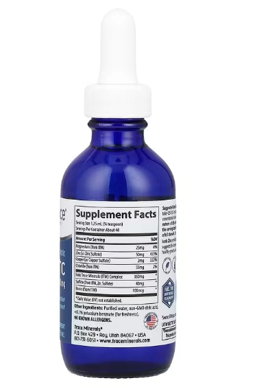 Zinco Iônico, 50mg, 59ml, Trace Minerals
