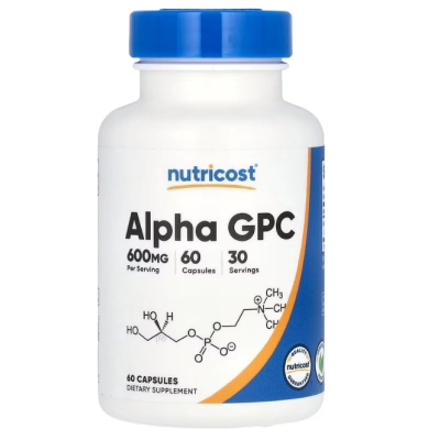 Alfa GPC 600mg, 60 Cápsulas, Nutricost