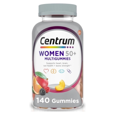 Centrum Women 50+ Gummies, Energia, Vitalidade e Bem-Estar Feminino, 140 Gummies, Centrum