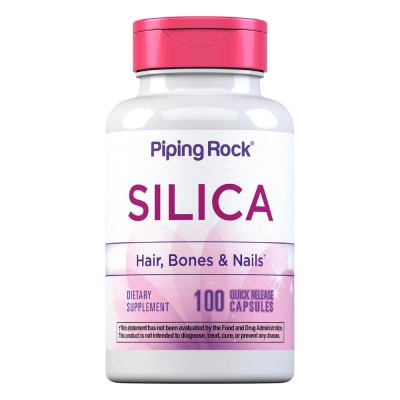  Silica, Hair, Bones e Nails, 500mg, 100 Cápsulas - Piping Rock