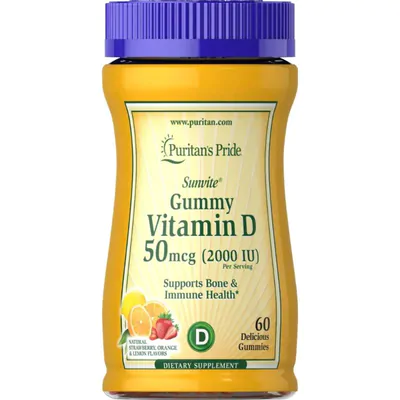 Vitamina D3 2000UI, 50mcg, 60 gomas, Puritan's Pride