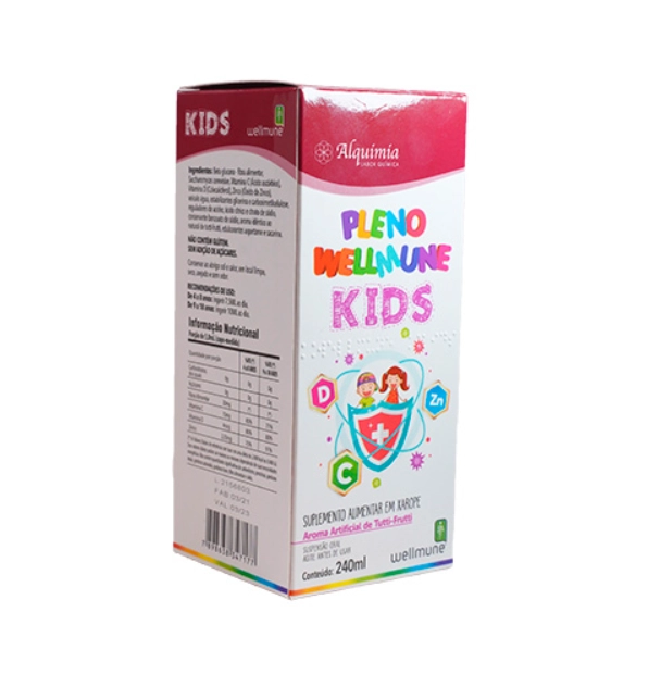 Pleno Wellmune Kids, Fortalecimento Sistema Imunológico, 240ml, Alquimia