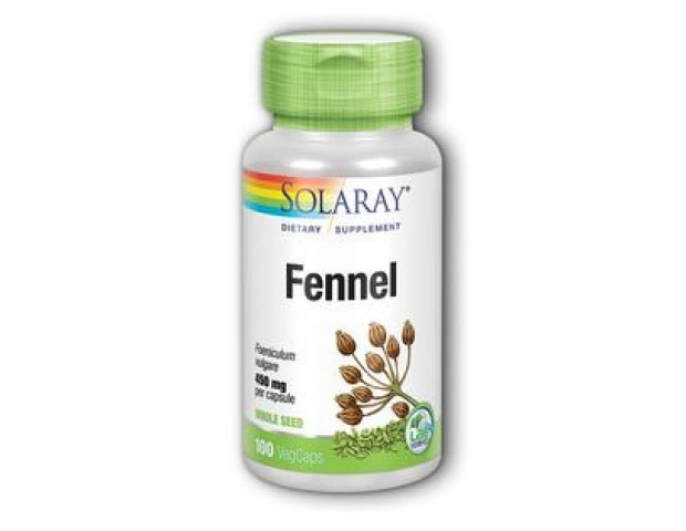Fennel, Funcho 450mg, 100 Cápsulas, Solary